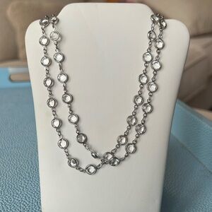 Touchstone Crystal by Swarovski Chanel necklace in silver
